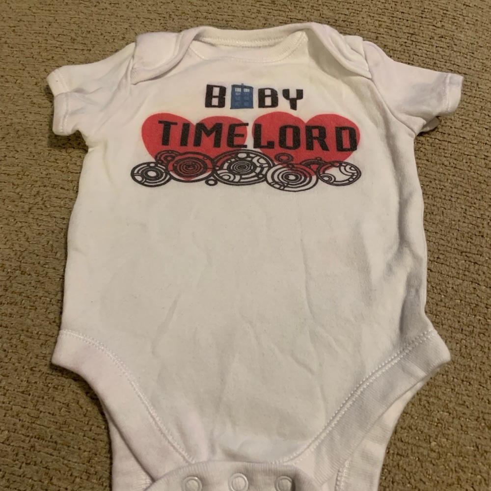 Dr Who themed onesie.